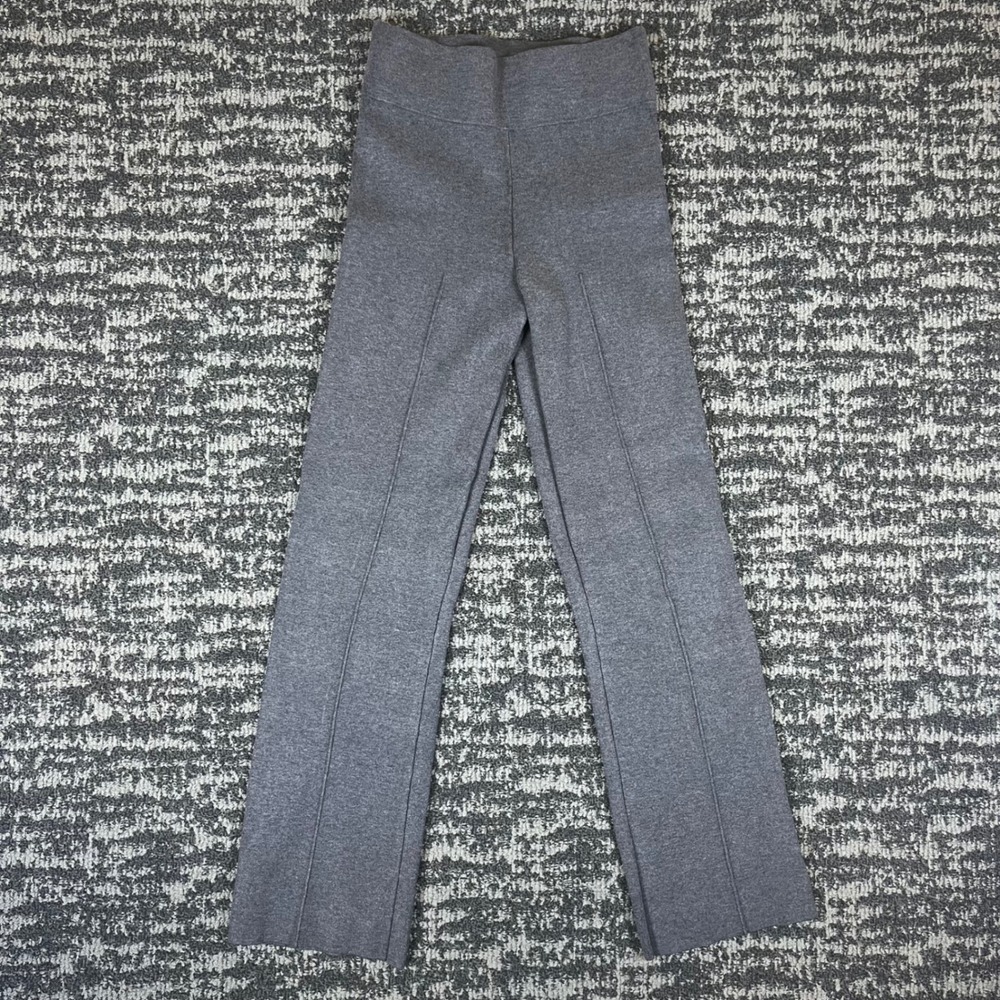 J.Crew Giselle Pant Charcoal Gray High Rise Slim Flare Ponte Knit 5T BX871